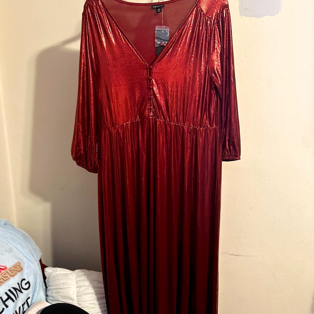 Torrid Red Liquid (Metallic) Dress 00X